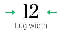 Lug width 12mm
