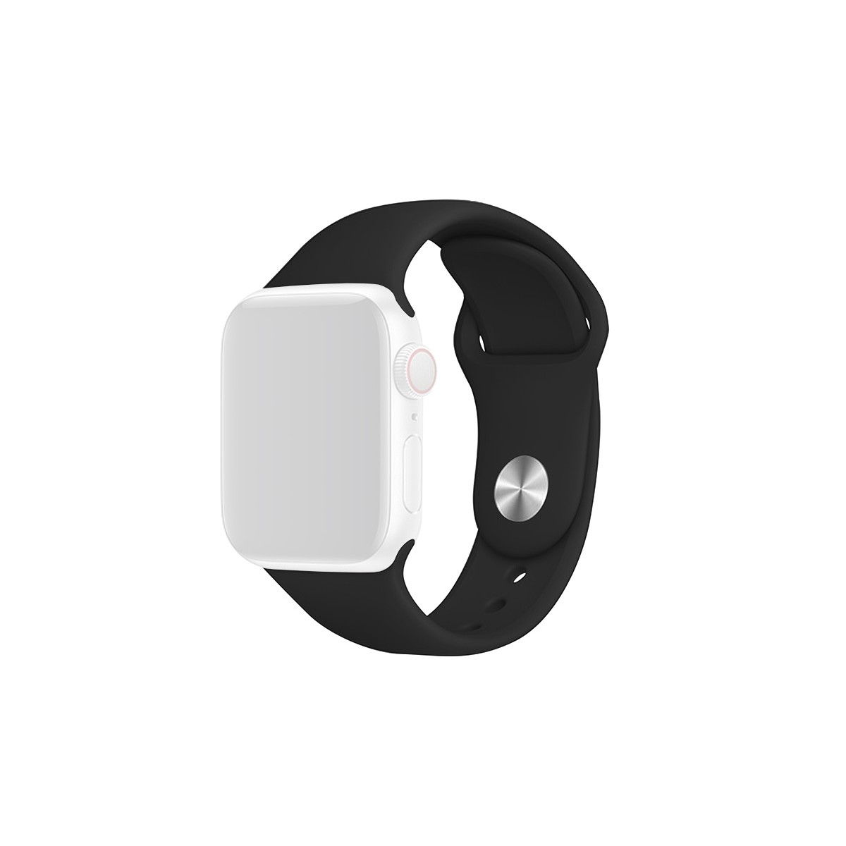 Curea din silicon pentru Apple Watch 42/44/45/49 mm, Negru, RSJ-01-00A-1