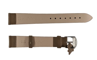Smooth matte leather watch strap, 14mm, Beige, CP000301.14.17