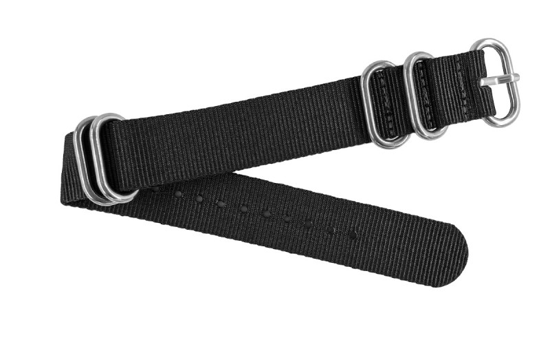 ZULU watch strap, 22mm, Black, CP000409.22.01
