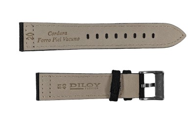 Kevlar fabric watch strap, 22mm, Black, CP000416.22.01