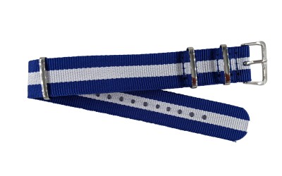 NATO watch strap, 20mm, Blue, White, CP000387.20.88