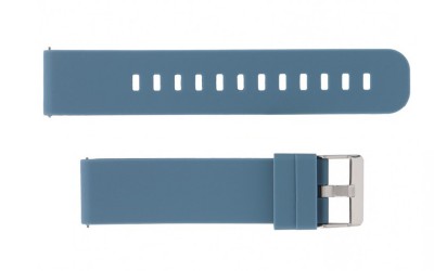Straight silicone watch strap, 20 mm, Blue