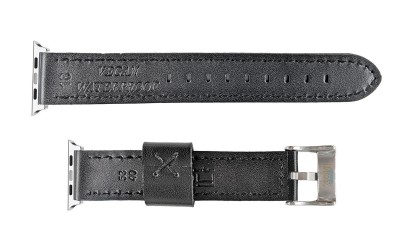 Vegan leather Apple Watch strap, 20mm, Black, iCP000415.20.01