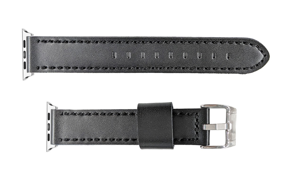 Vegan leather Apple Watch strap, 20mm, Black, iCP000415.20.01