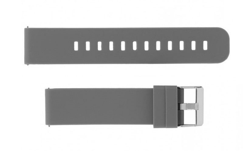 Straight silicone watch strap, 20mm, Grey, CS0SBR40.20.07