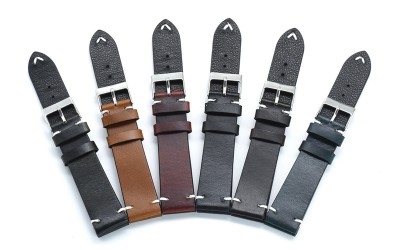 Top grain Italian leather watch strap, 20mm, Light Brown, JP-GLB065-20L-5A1