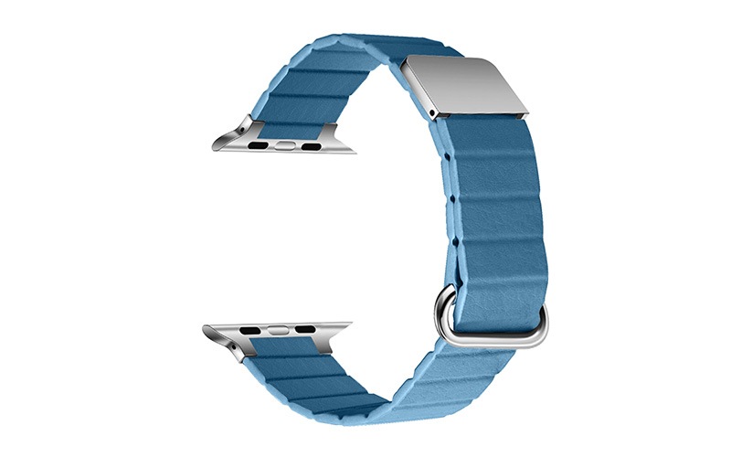 Microfiber leather strap with magnetic closure for Apple Watch 42/44/45/49 mm, Blue, RSP-39-00A-9