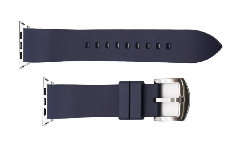 FKM rubber Apple Watch sport strap, 22mm, Blue, iJP-RWB0002-22P-2A
