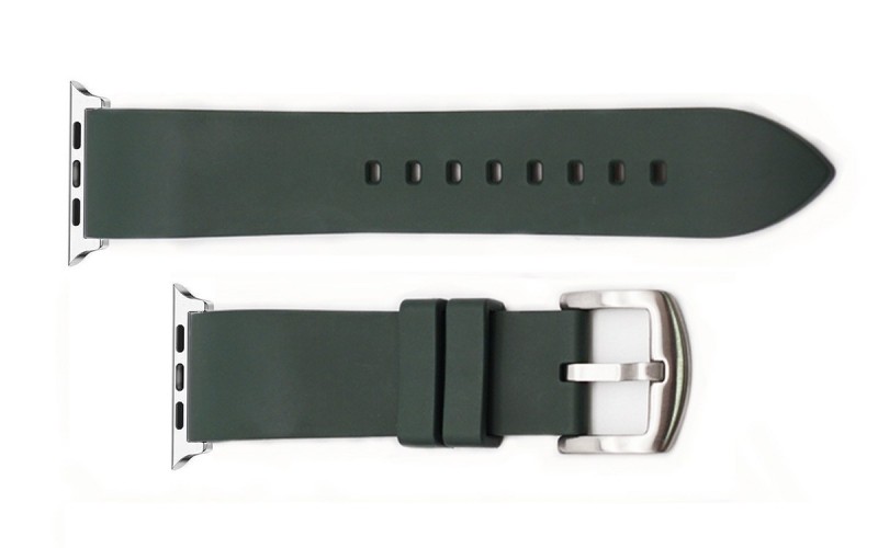 FKM rubber Apple Watch sport strap, 22mm, Green, iJP-RWB0002-22P-3A