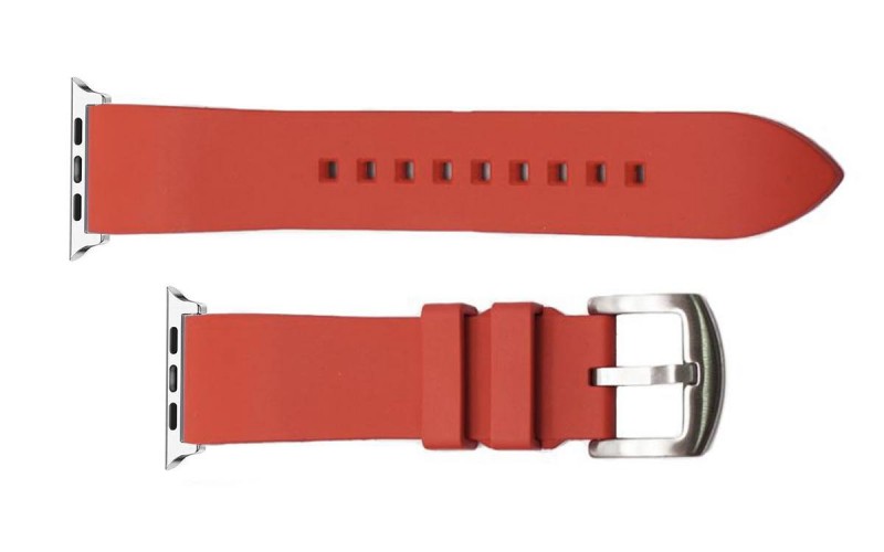 FKM rubber Apple Watch sport strap, 22mm, Red, iJP-RWB0002-22P-4A