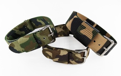 Camouflage NATO watch strap, 22mm, Military pattern, CP000410.22.C2