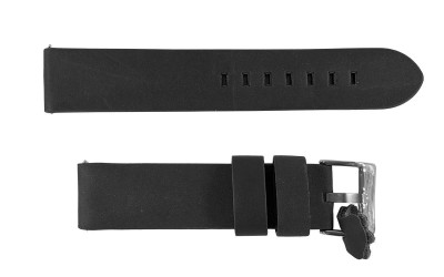 Vintage leather watch strap, 24mm, Black, CP000383.24.01