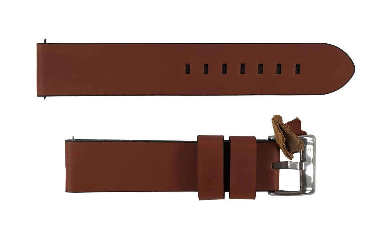Vintage leather watch strap, 22mm, Brown, CP000383.22.08