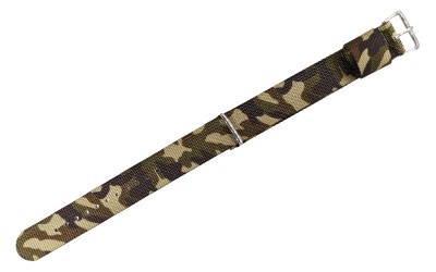 Camouflage NATO watch strap, 22mm, Military pattern, CP000410.22.C3