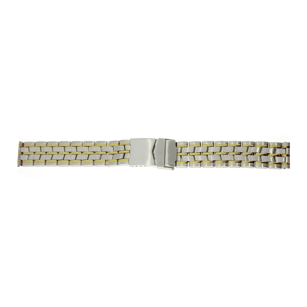 Brățară de ceas solidă, bicoloră din oțel inoxidabil, 22mm, Argintiu, Auriu, CM900.22.DD