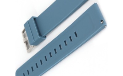 Straight silicone watch strap, 22mm, Blue, CS0SBR40.22.05