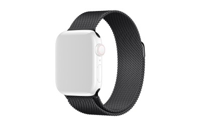 Mesh stainless steel band for Apple Watch 42/44/45/49 mm, Black, RSG-01-00A-1
