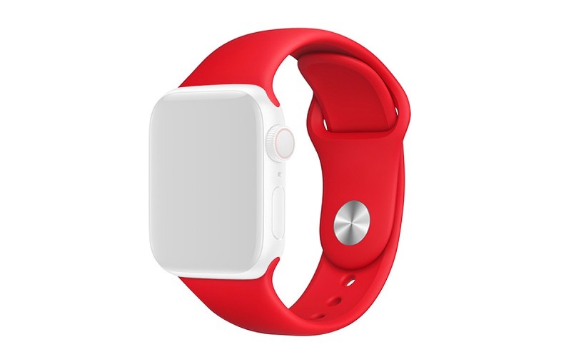 Silicone strap for Apple Watch 42/44/45/49 mm, Red, RSJ-01-00A-14B