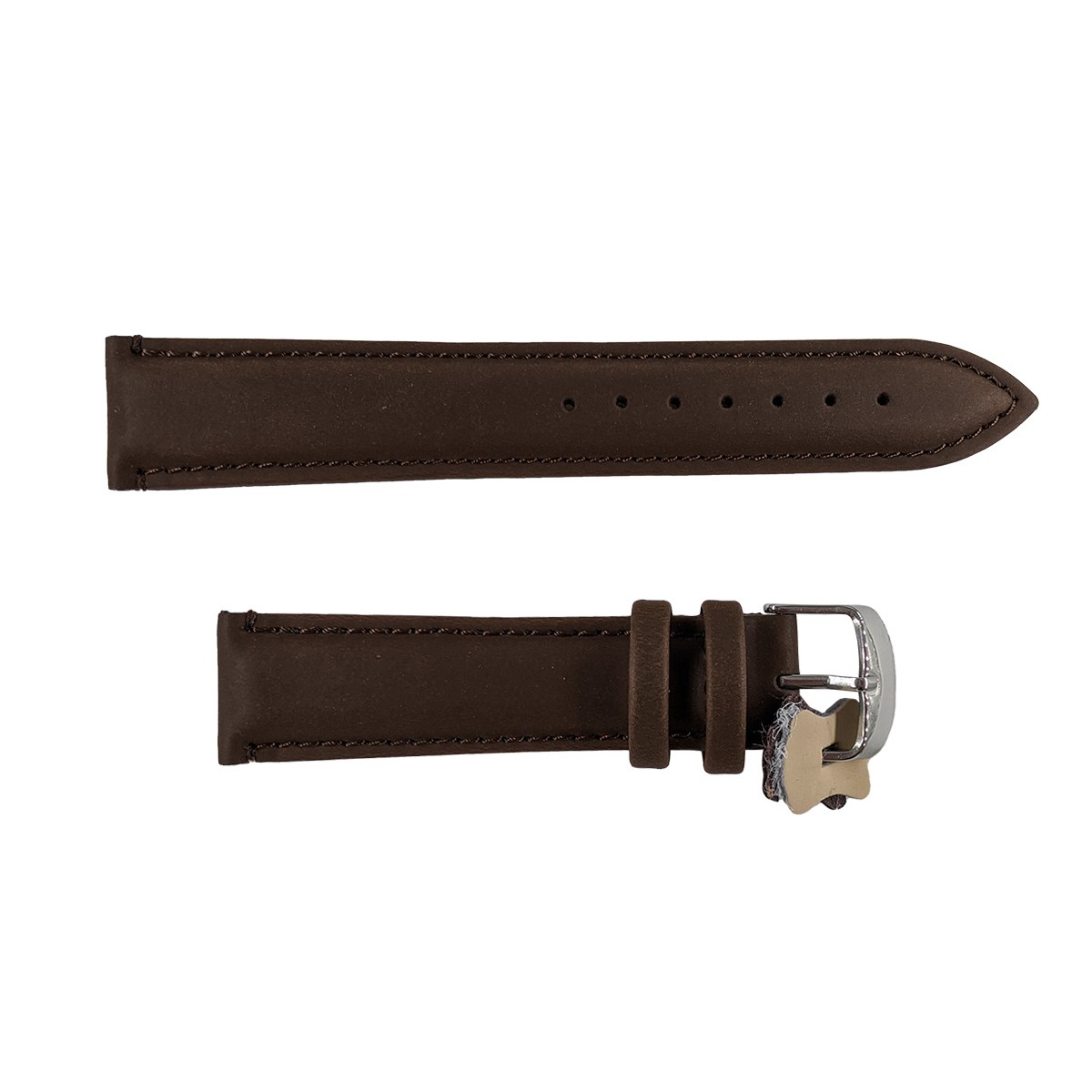 Smooth Leather Watch Strap, 18mm, Brown, CP000077.18.02