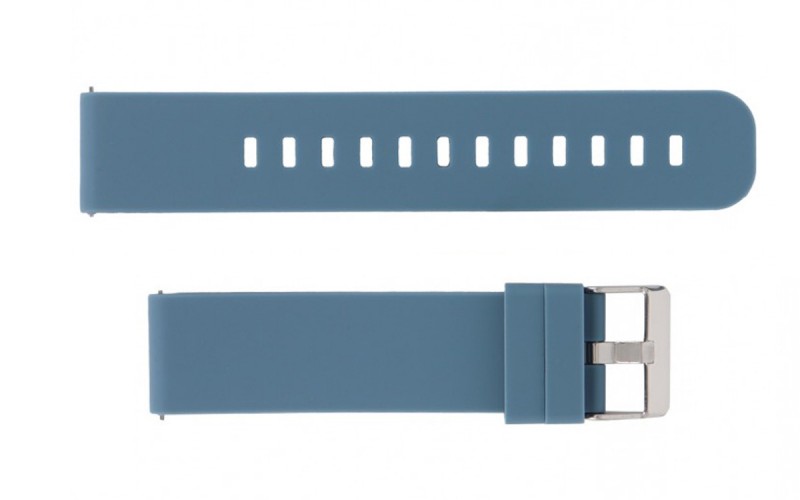 Straight silicone watch strap, 24mm, Blue, CS0SBR40.24.05