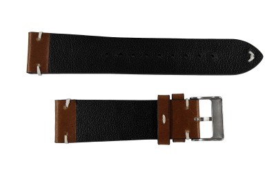 Top grain Italian leather watch strap, 22mm, Light Brown, JP-GLB065-22L-5A1