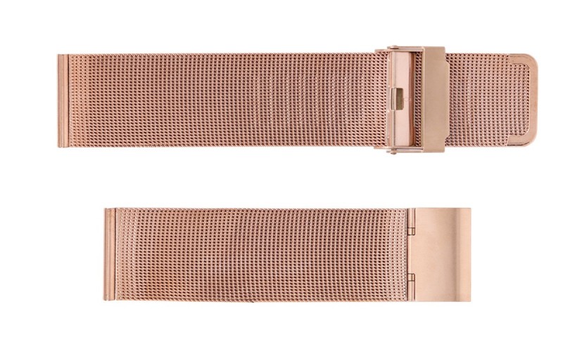 Mesh stainless steel watch band, 18mm, Rose Gold, CMMESH05.18.FR