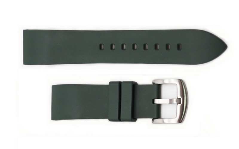 Sporty FKM rubber watch strap, 20mm, Green, JP-RWB0002-20P-3A