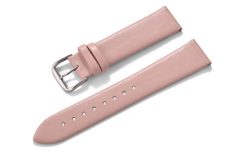 Ultra-thin genuine leather watch strap, 16 mm, Pink Ultra-thin genuine leather watch strap, 16 mm, Pink