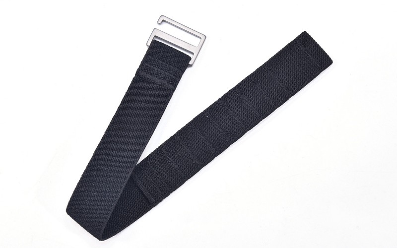 Elastic one-piece nylon watch strap, 22 mm, Black Elastic one-piece nylon watch strap, 22 mm, Black