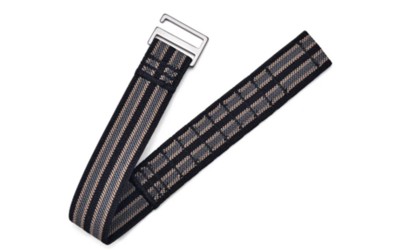 Elastic one-piece nylon watch strap, 22 mm, Striped