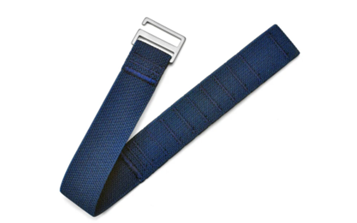 Elastic one-piece nylon watch strap, 20 mm, Blue