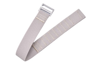 Elastic one-piece nylon watch strap, 22 mm, Beige