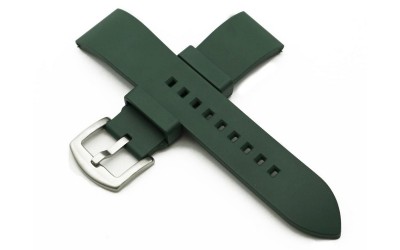 Sporty FKM rubber watch strap, 22mm, Green, JP-RWB0002-22P-3A