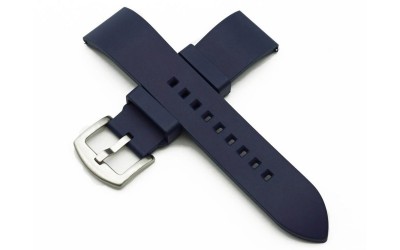 Sporty FKM rubber watch strap, 24mm, Blue, JP-RWB0002-24P-2A