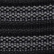 Woven nylon watch strap, 20 mm, Black/Grey