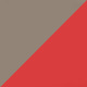 Two-tone silicone strap with magnetic closure for Apple Watch 42/44/45/49 mm, Red and Khaki